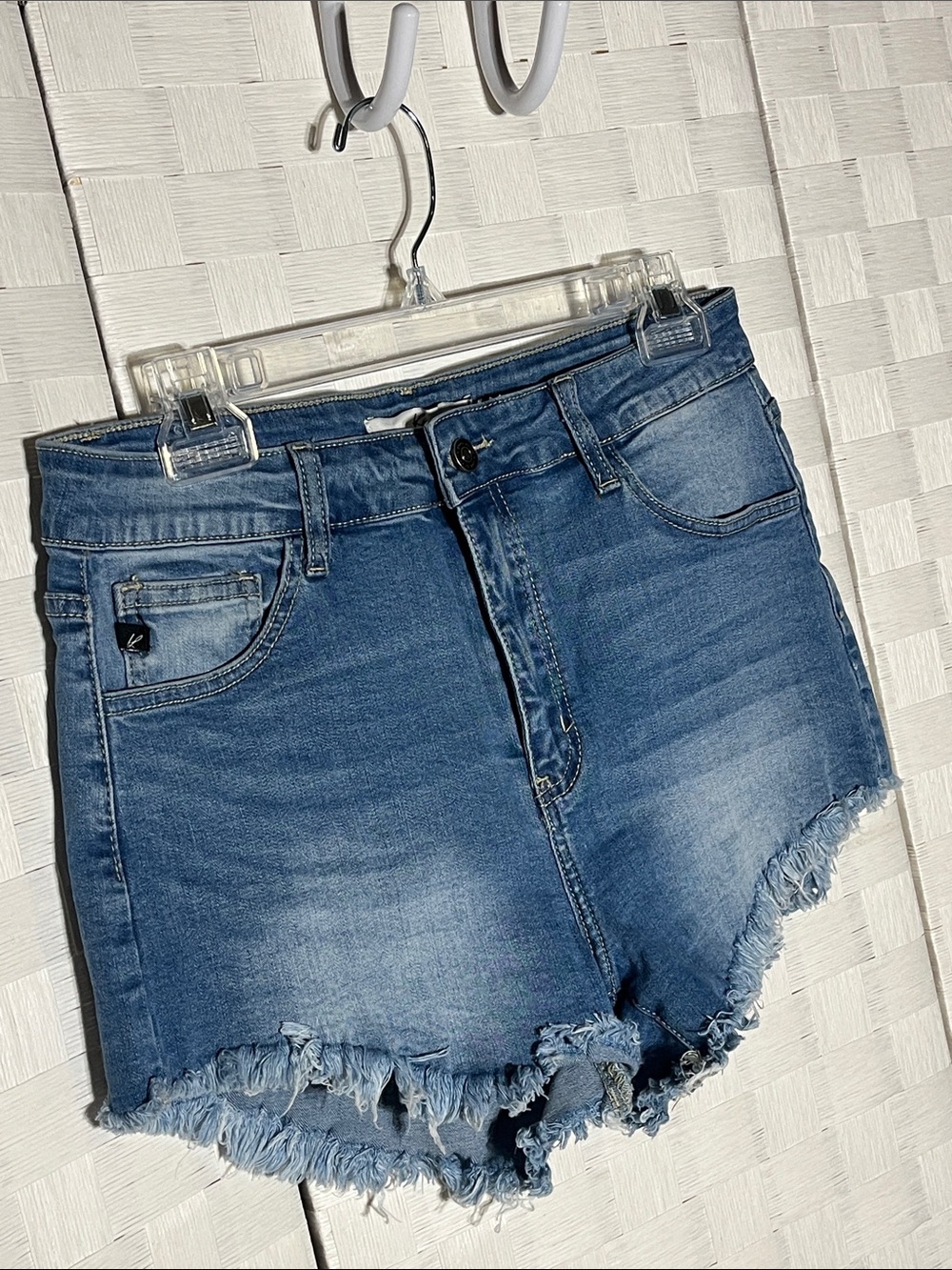 Kenar Distressed Light Blue Denim Shorts